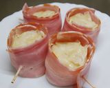 貝柱焼売のベーコン巻きバターしょうゆ炒め作り方3写真