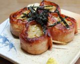 貝柱焼売のベーコン巻きバターしょうゆ炒め作り方6写真