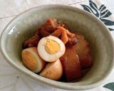 豚筋肉と大根と卵の中国風煮物作り方5写真