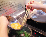 卵と水菜としいたけの白だしお吸いもの作り方6写真