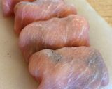 モッツァレラチーズとホウレン草の豚肉巻き作り方7写真
