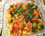 隠し味がみそ❤芽キャベツとお豆のトマト煮作り方4写真