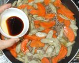 ゴボウひき肉の甘辛味噌煮♪簡単人参ご飯に作り方7写真