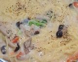 簡単♪焼き鮭しめじ白菜のクリームパスタ作り方3写真