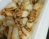 ベビーホタテの照り炒め作り方1写真