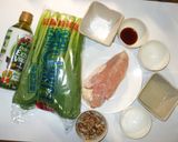 小松菜と鶏胸肉とナッツの中華炒め野菜炒め作り方1写真