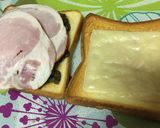 ノンメタポーク ロースハムでホットサンド作り方2写真