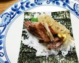 牛時雨煮とナムルの手巻き寿司作り方7写真