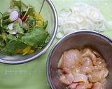 簡単！ムネ肉とラディッシュの生姜炒め作り方1写真