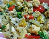 簡単！レンジde野菜の梅しそふりかけ和え作り方4写真