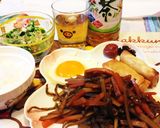 凍コンニャクの味噌キンピラwith十六茶作り方10写真