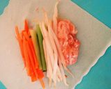 具の手間なし！簡単！豚肉と野菜の春巻き♡作り方3写真