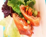 具の手間なし！簡単！豚肉と野菜の春巻き♡作り方5写真