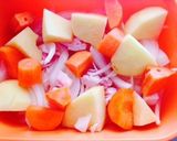 お雑煮のお汁de簡単レンジ15分肉じゃが作り方1写真