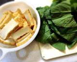 白だしで簡単！厚揚げと小松菜の炒め煮作り方1写真