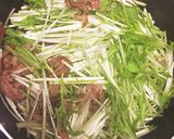 材料2つ♫簡単！水菜モリモリ牛肉炊き鍋作り方4写真