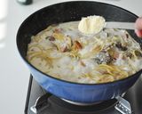 クラムチャウダー風スープパスタ作り方7写真
