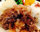 ステーキ肉を大胆ミンチにがっつりバーグ★作り方8写真