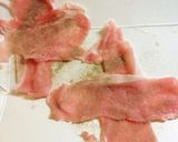 節約ボリューム厚揚げ肉巻きチリめんつゆ煮作り方2写真