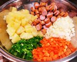 パイナップル入りカレーチャーハン作り方1写真