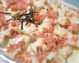 レンジで速攻！簡単はんぺんの鮭グラタン風作り方4写真