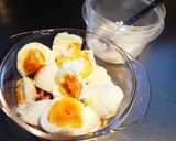 具が大きい！！ハム卵マヨの水菜サラダ。作り方4写真