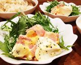 具が大きい！！ハム卵マヨの水菜サラダ。作り方9写真