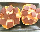 トロっと生チョコ⋆温州ミカンのトースト作り方6写真