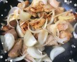 ポークケチャップ炒め&花サラダ作り方3写真