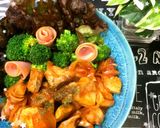 ポークケチャップ炒め&花サラダ作り方7写真