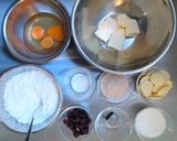 ホワイトチョコとクランベリーのマフィン作り方1写真