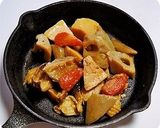 筑前煮リメイク☆とろろチーズ焼き作り方2写真