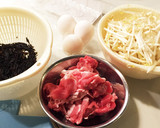豚肉ともやしの卵とじ作り方1写真