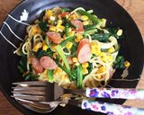 ほうれん草とウインナーのクリームパスタ☆作り方4写真