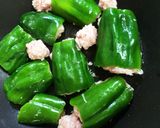 ピーマンの肉えのき詰め煮込み♬作り方5写真