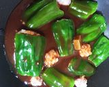 ピーマンの肉えのき詰め煮込み♬作り方6写真