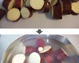 薩摩芋の白味噌煮。作り方1写真