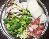 鶏肉とブロッコリーのレモンクリームパスタ作り方1写真