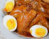 鶏手羽先と茹で卵のケチャップ煮♪作り方6写真