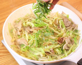 豚ばらキャベツの青じそ香り炒め作り方6写真
