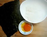 めんつゆ卵黄deおにぎり作り方1写真