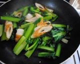 小松菜とちくわの中華風炒め物作り方7写真