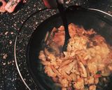 ダッチオーブンで鶏ゴボウご飯作り方5写真