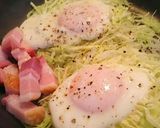 朝食に簡単卵料理！ソースで巣籠もり卵作り方3写真