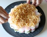 ひな祭りに　お花の「ちらし寿司ケーキ」作り方8写真