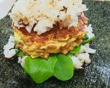 ぶ厚い納豆卵焼きのおにぎらず作り方9写真