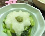 野沢菜とろろそば。　わさびを添えて。作り方5写真