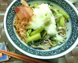 野沢菜とろろそば。　わさびを添えて。作り方4写真