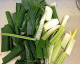 葉玉ねぎの豚玉炒め作り方1写真