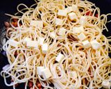 納豆チーズベーコンの焼きスパゲティ作り方3写真